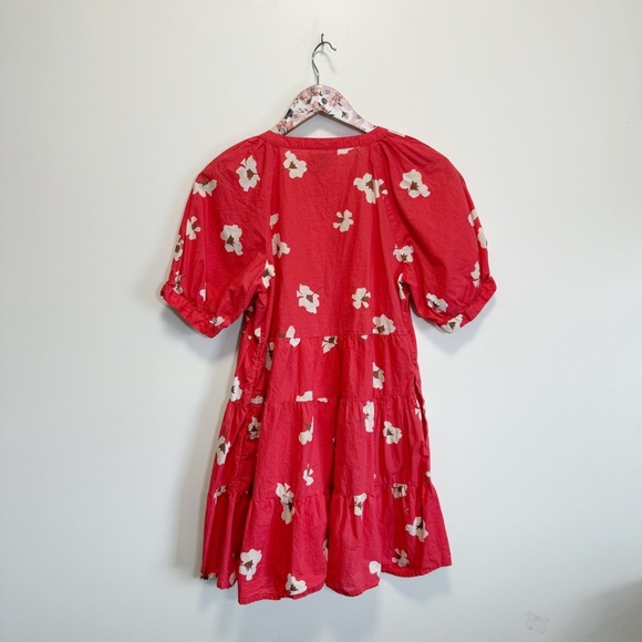 UNIVERSAL THREAD Pink Salmon Floral Puff Sleeve Dress! Size XS - Picture 9 of 9